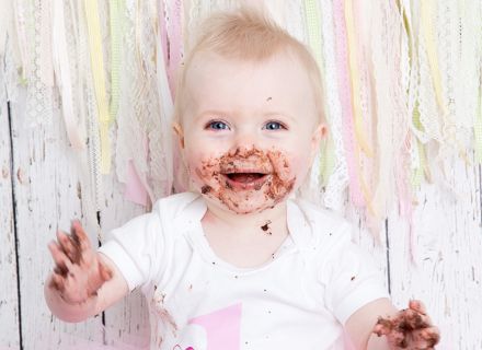 Olivia's Cake Smash Photoshoot in Horsforth, Leeds.
