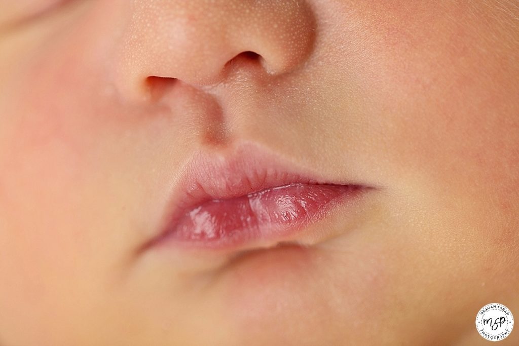 gorgeous baby girls lips detail
