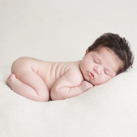 Newborn Baby with Amazing hair
