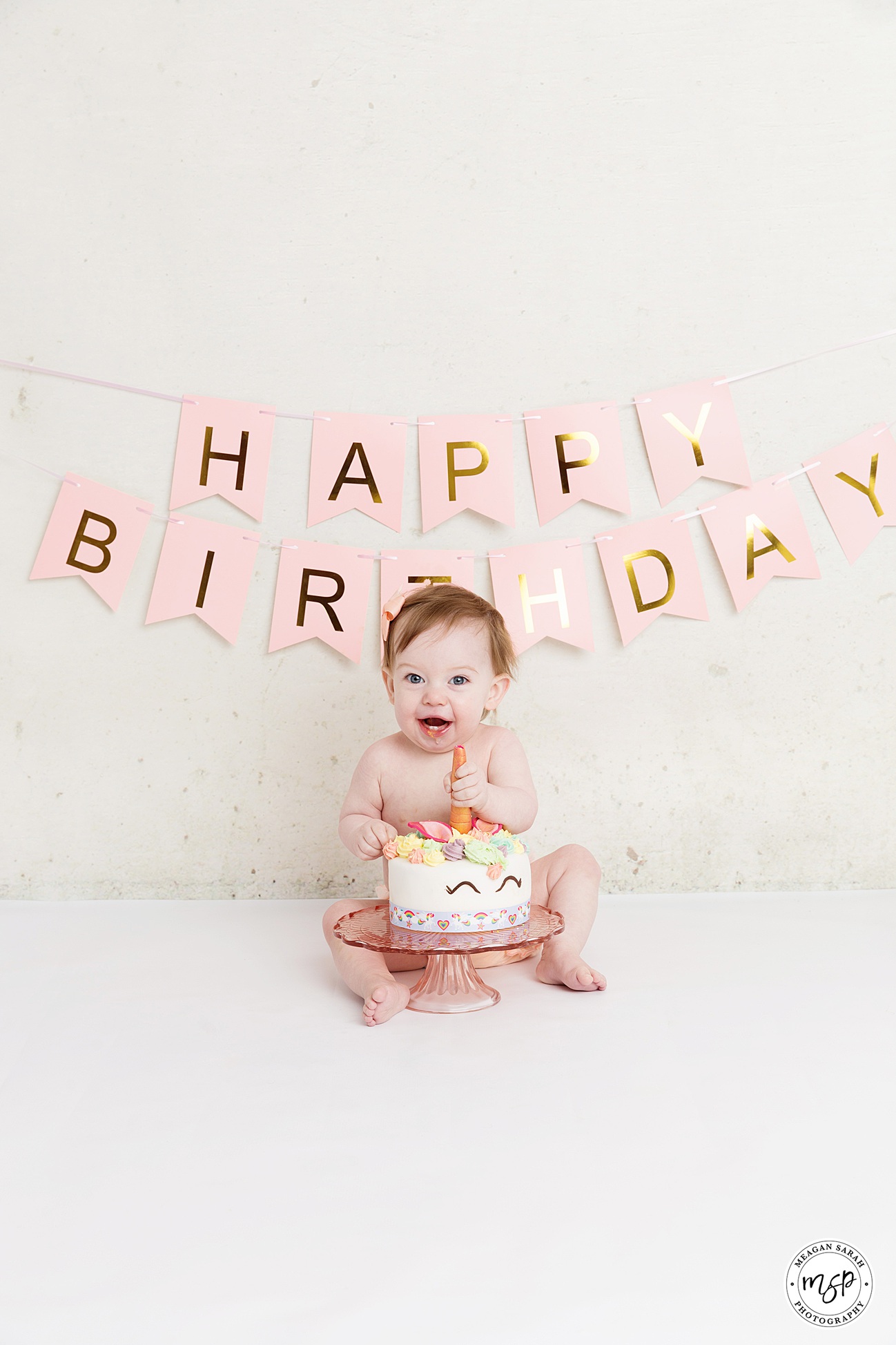 Baby,Little Girl,Birthday,Cake Smash,Unicorn,