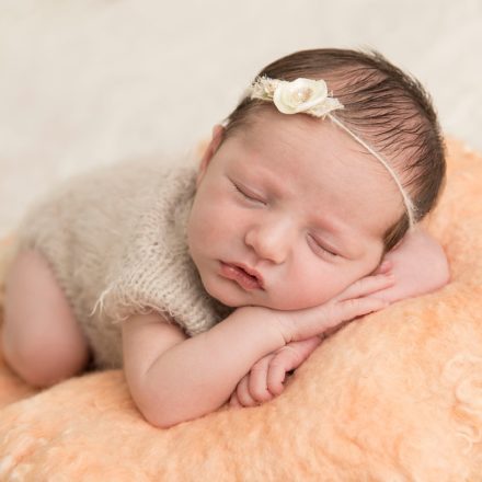 Newborn baby girl Photography in Basket