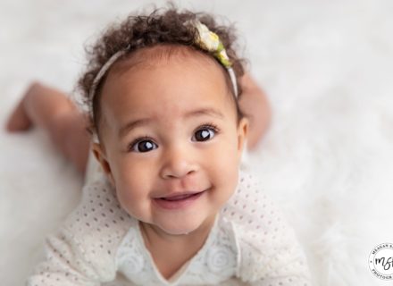 Beautiful little baby smiling