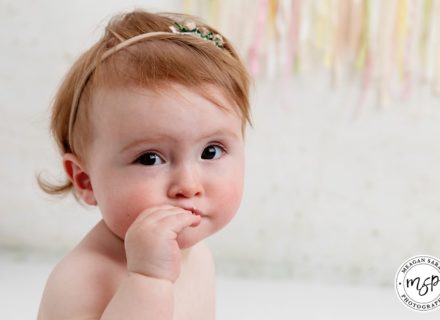 little girl first birthday cake smash, Leeds photographer,