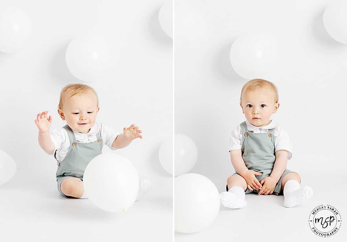 Beautiful Photography,Children Photographer,High End,High Key,Meagan Sarah Photography,Photography,Photographer,Professional,Studio photographer,1st Birthday,Cake,First Birthday,Fun,Funny,Minimal,Modern,Simple,Things to do with a toddler,White background,White balloons,Studio,Leeds,Horsforth,West Yorkshire,