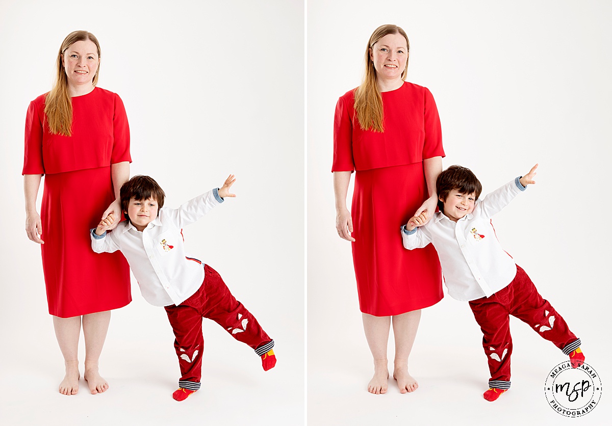 Clean,Horsforth,Leeds,Light and airy,Meagan Sarah Photography,Photographs,Pictures,Professional Photographer in Leeds,Simple,Studio,West Yorkshire Photographer,White,Red dress,Mother and Son,
