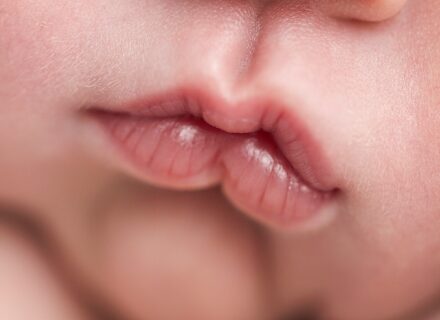 newborn baby boys lips zoomed right in so your can see detail