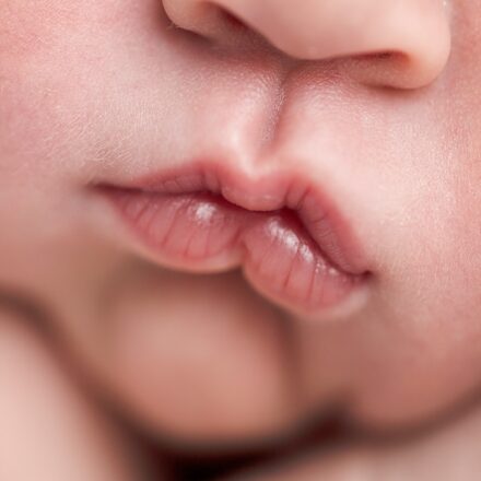 newborn baby boys lips zoomed right in so your can see detail